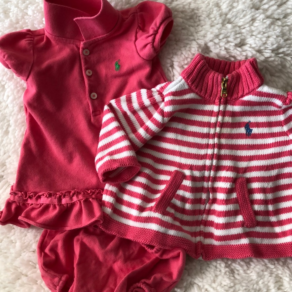 Ralph Lauren baby girls tennis outfit